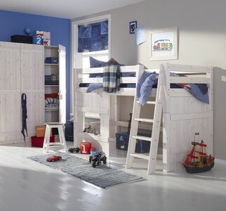 Halfhoogslaper ROBINSON hutwanden white-wash