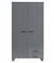 2-deurskast DENNIS met LADEN staalgrijs SHOWMODEL_